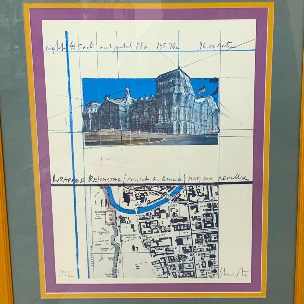 Christo + Jeanne-Claude Wrapped Reichstag Project Berlin 1992 Plat Der Republik